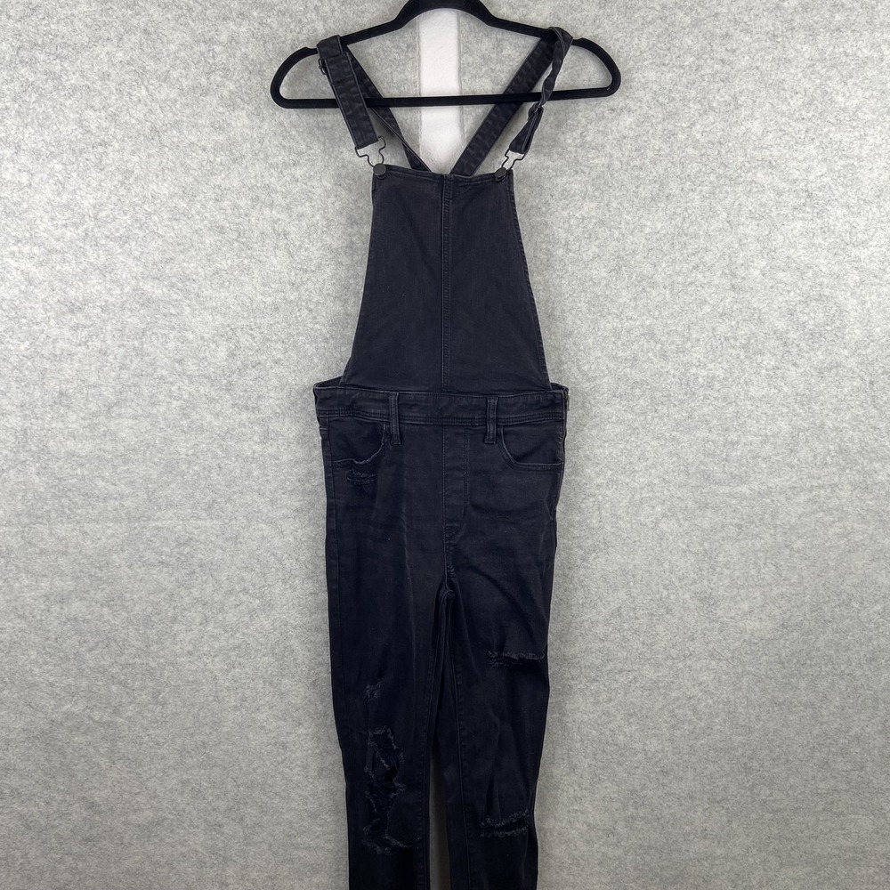 American Eagle Outfitters Overalls Womens 8 Black Jegging Super Stretch X
